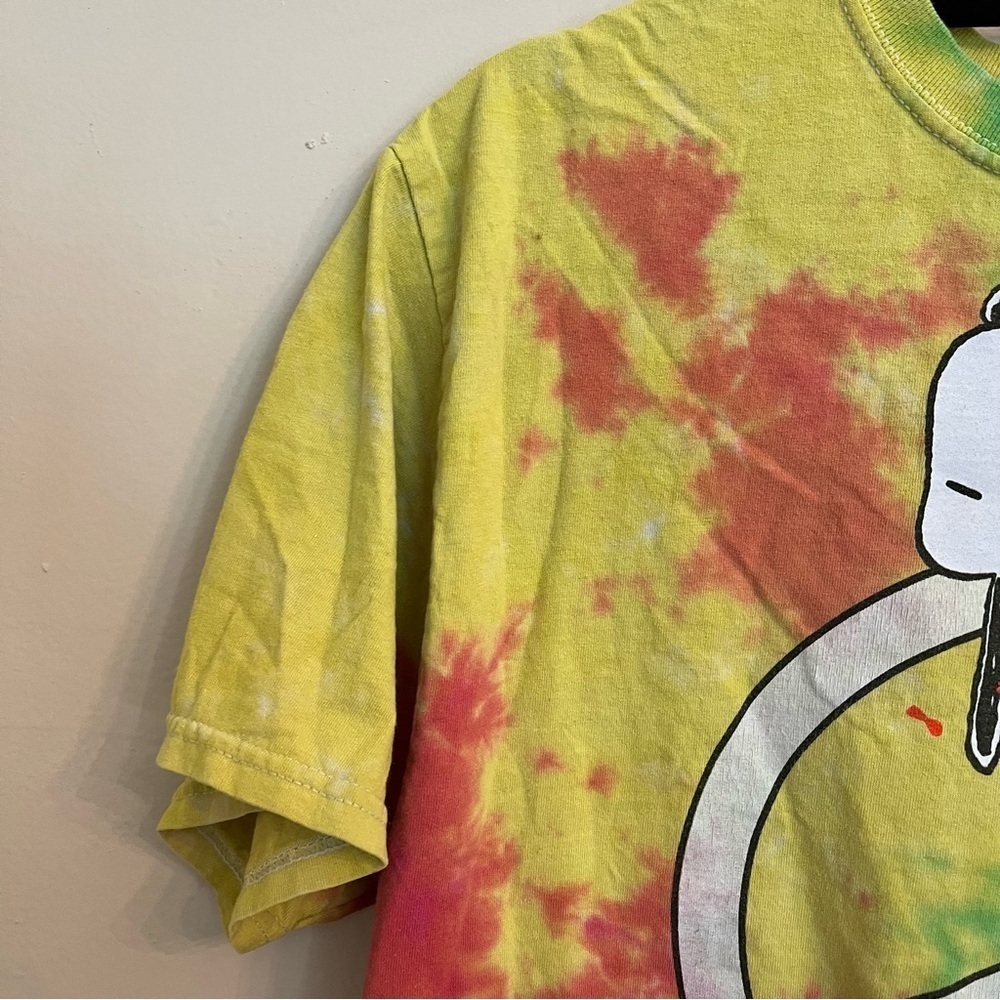 Snoopy Peanuts Peace Sign Tie Dye Crop T Shirt Size S - Picture 5 of 10